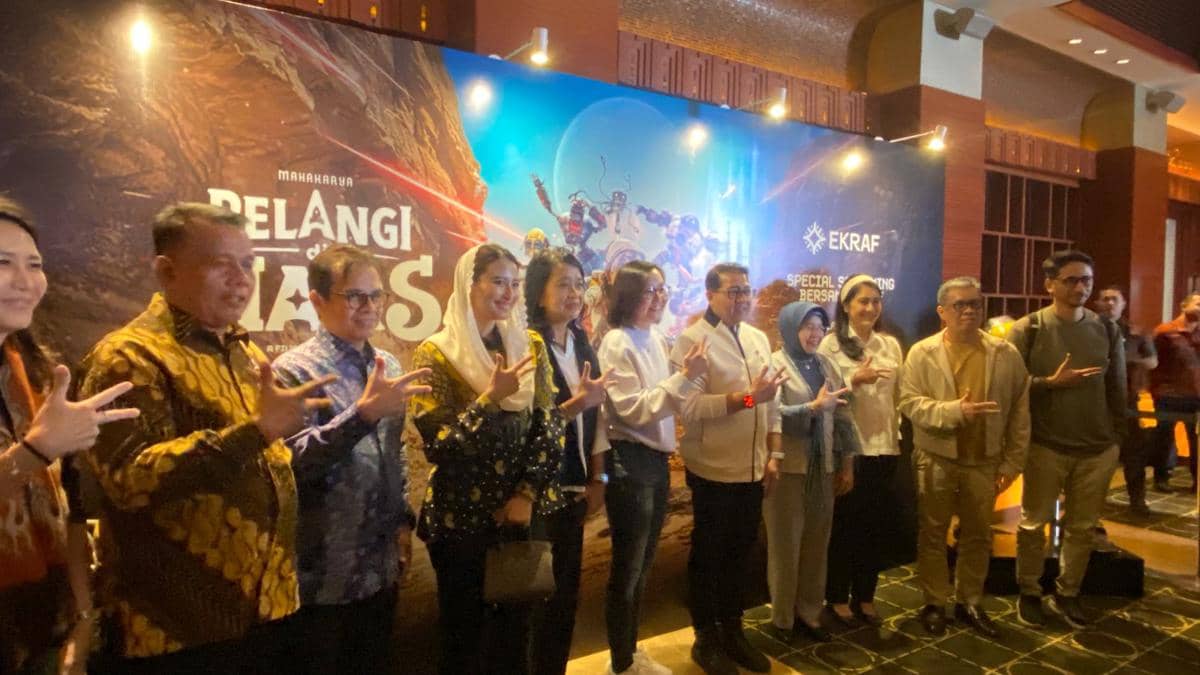 Para Wakil Menteri Kabinet Merah Putih nobar film ‘Pelangi di Mars’. 