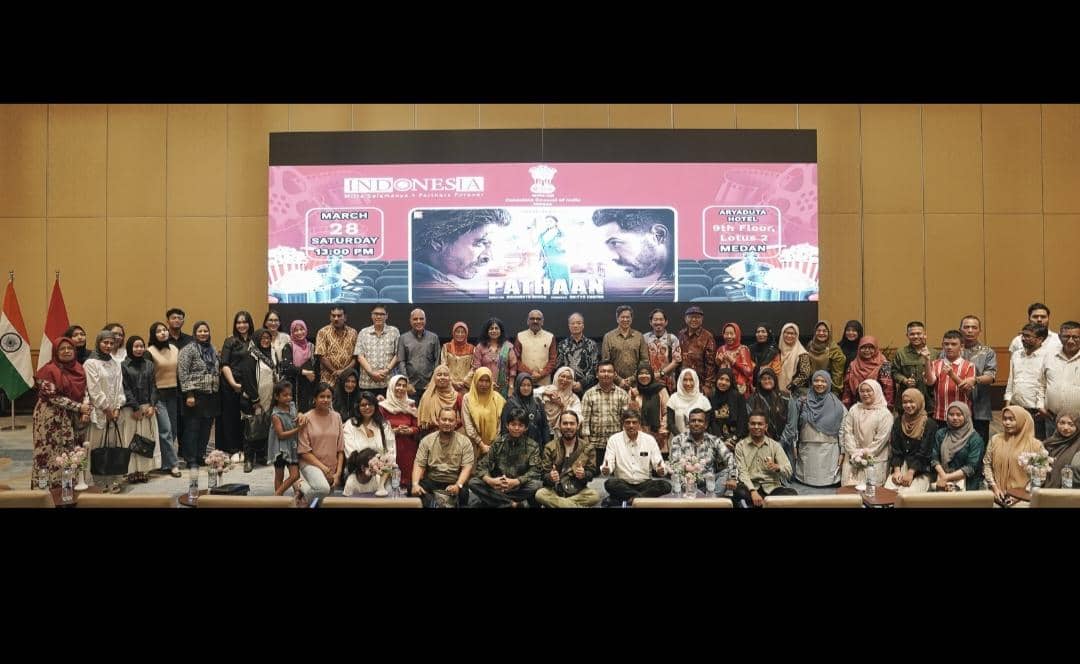 Konjen India Medan Promosikan Budaya Lewat Pemutaran Film Pathaan