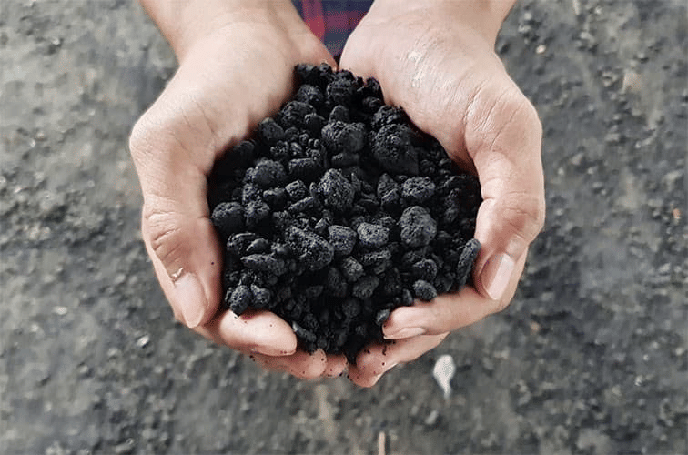 Ilustrasi aspal buton (asbuton). 