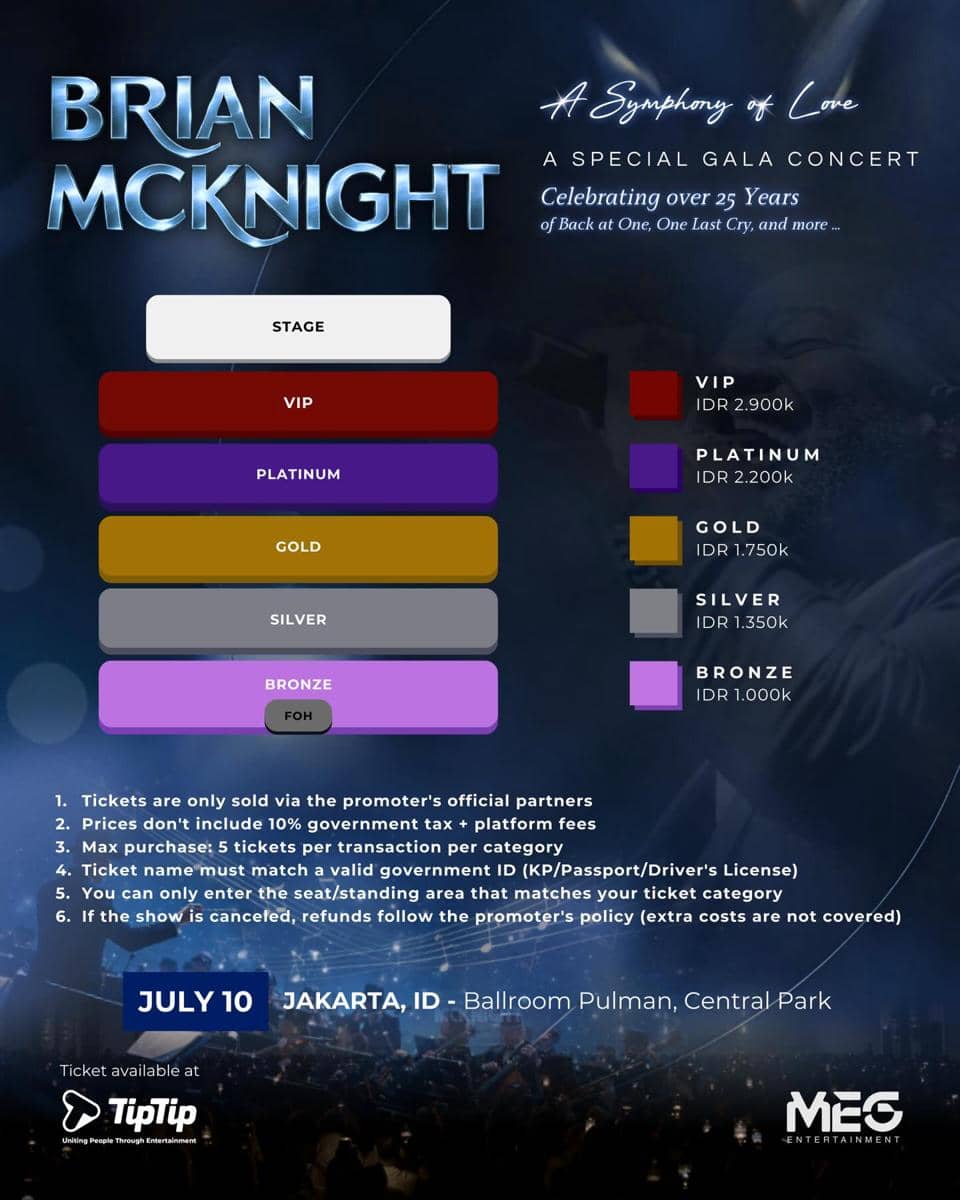 konser Brian McKnight di Indonesia 2026