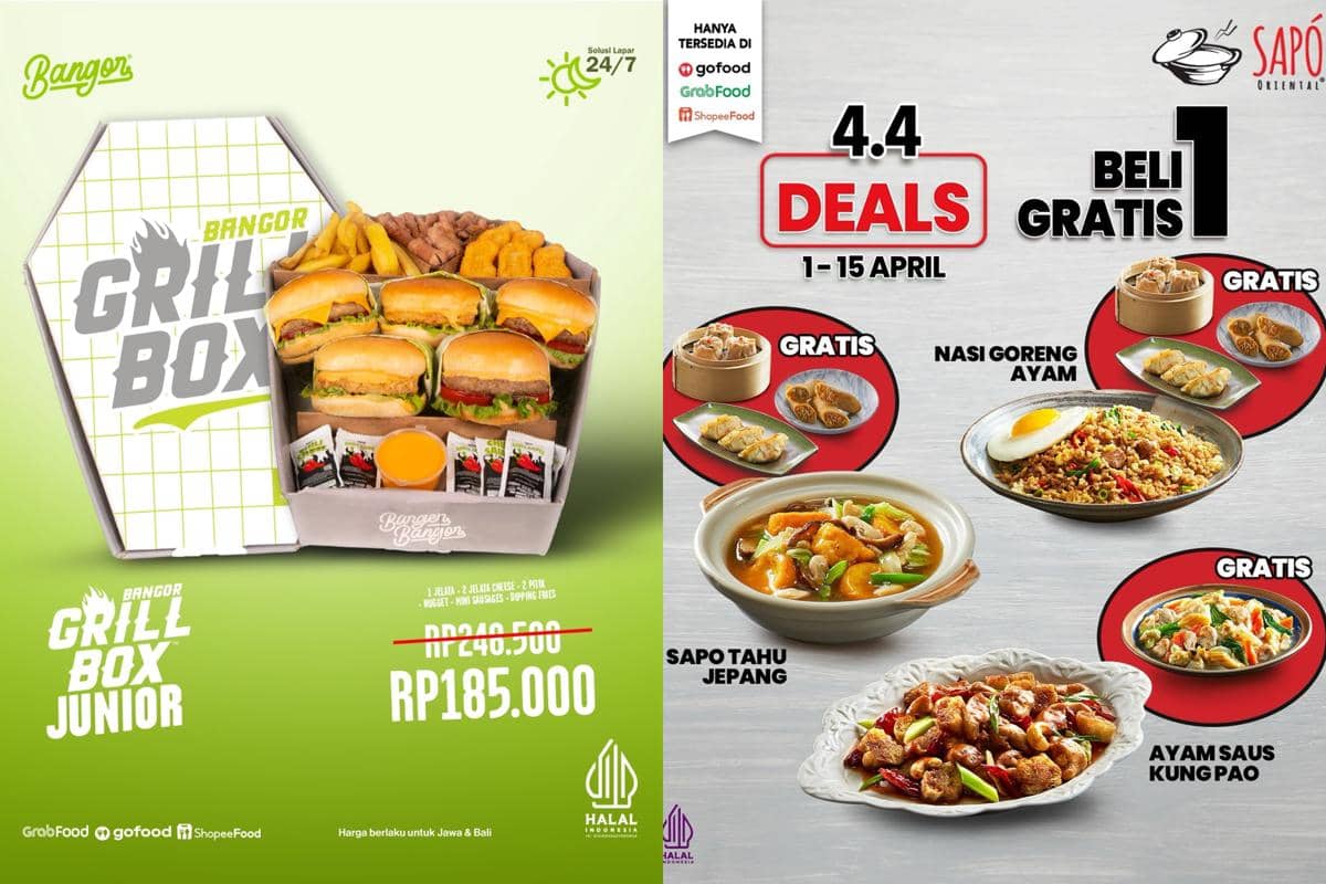 Promo Makanan Tanggal Kembar 4.4 yang Bikin Cuan