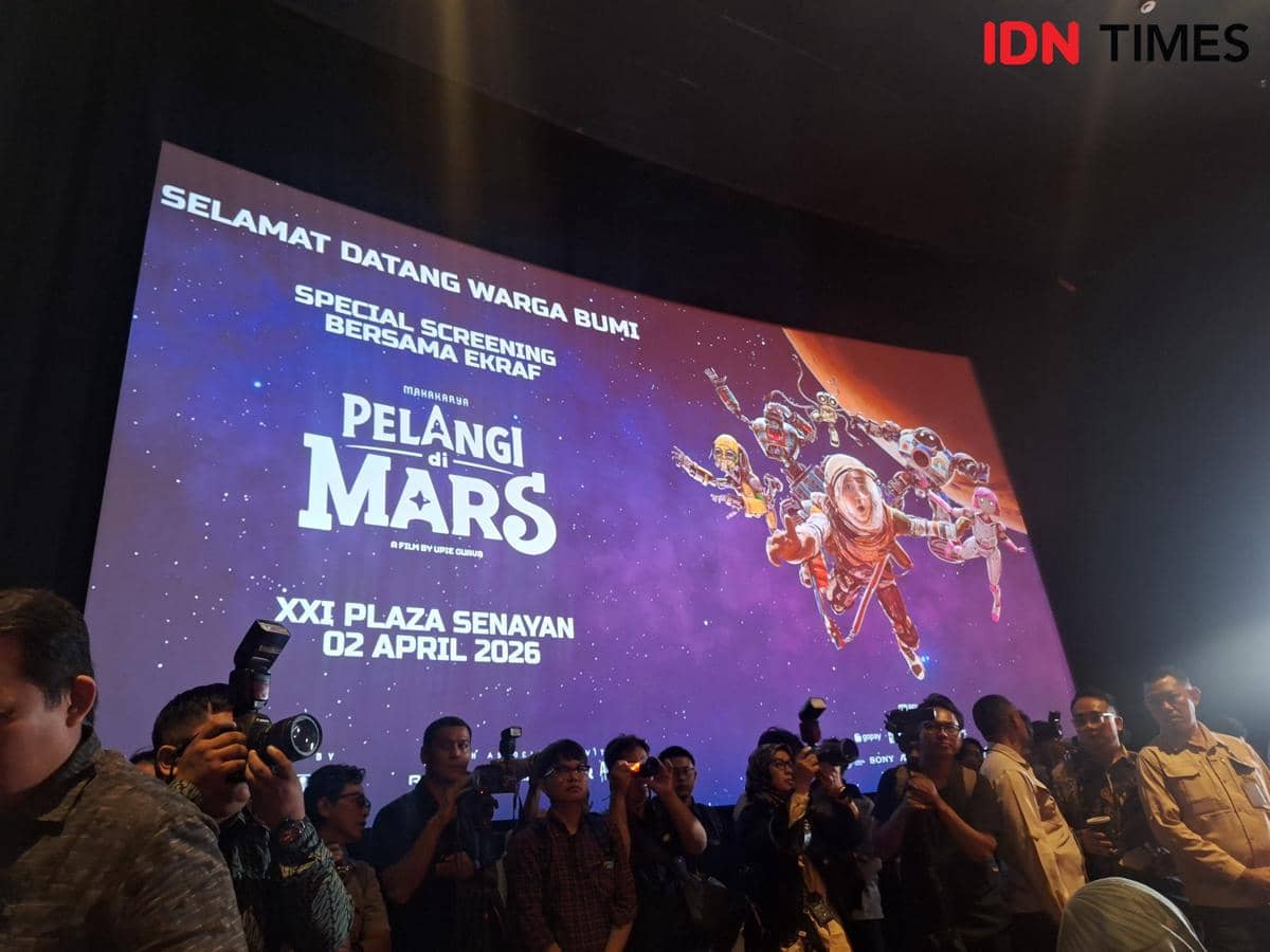 Menteri Ekonomi Kreatif Teuku Riefky Harsya hadiri screening Pelangi di Mars di Plaza Senayan