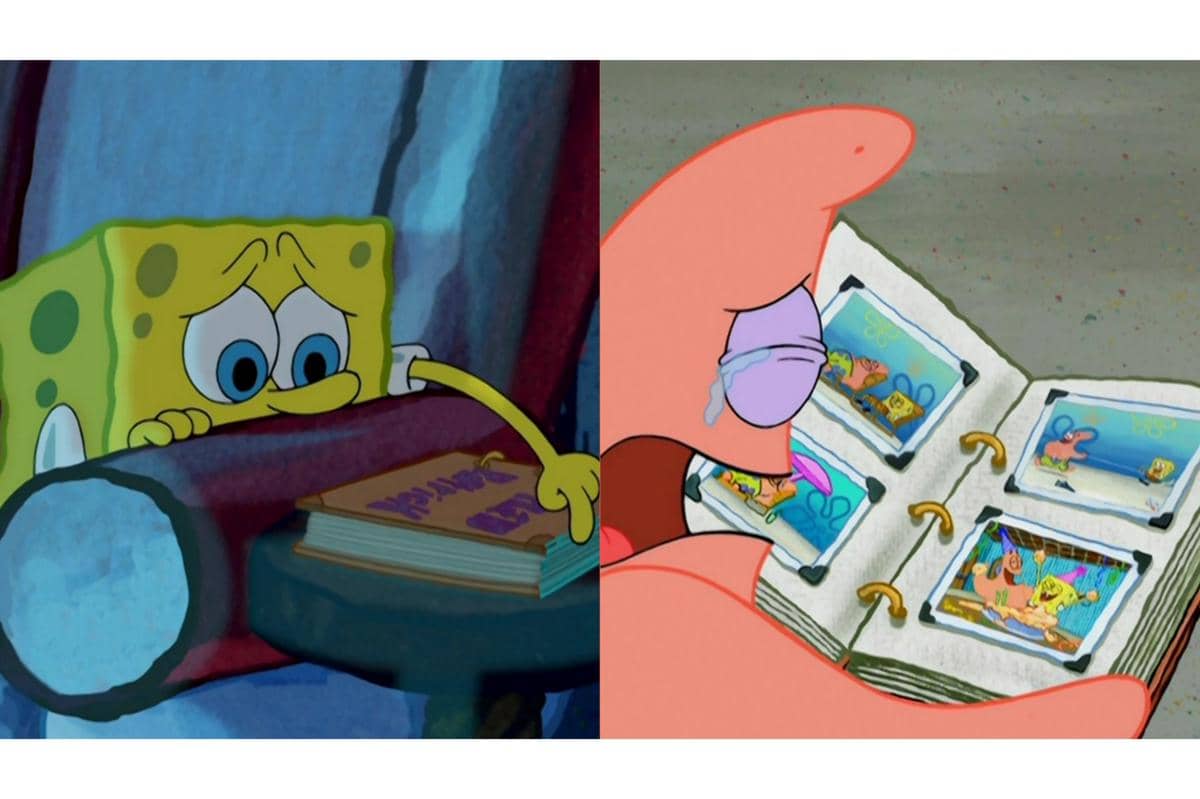 SpongeBob dan Patrick sama-sama menyimpan album foto persahabatan mereka