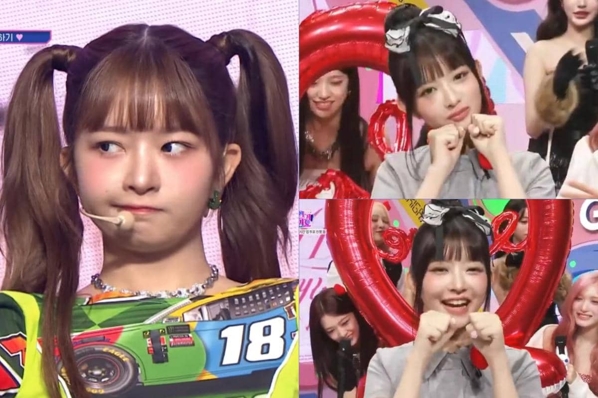 Rei IVE tampil menunjukkan aegyo-nya dalam ending fairy di panggung Show Champion sekaligus saat sesi interview grup di Inkigayo