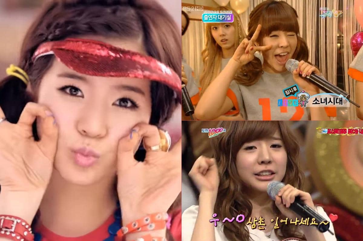 potret Sunny SNSD saat melakukan berbagai pose aegyo