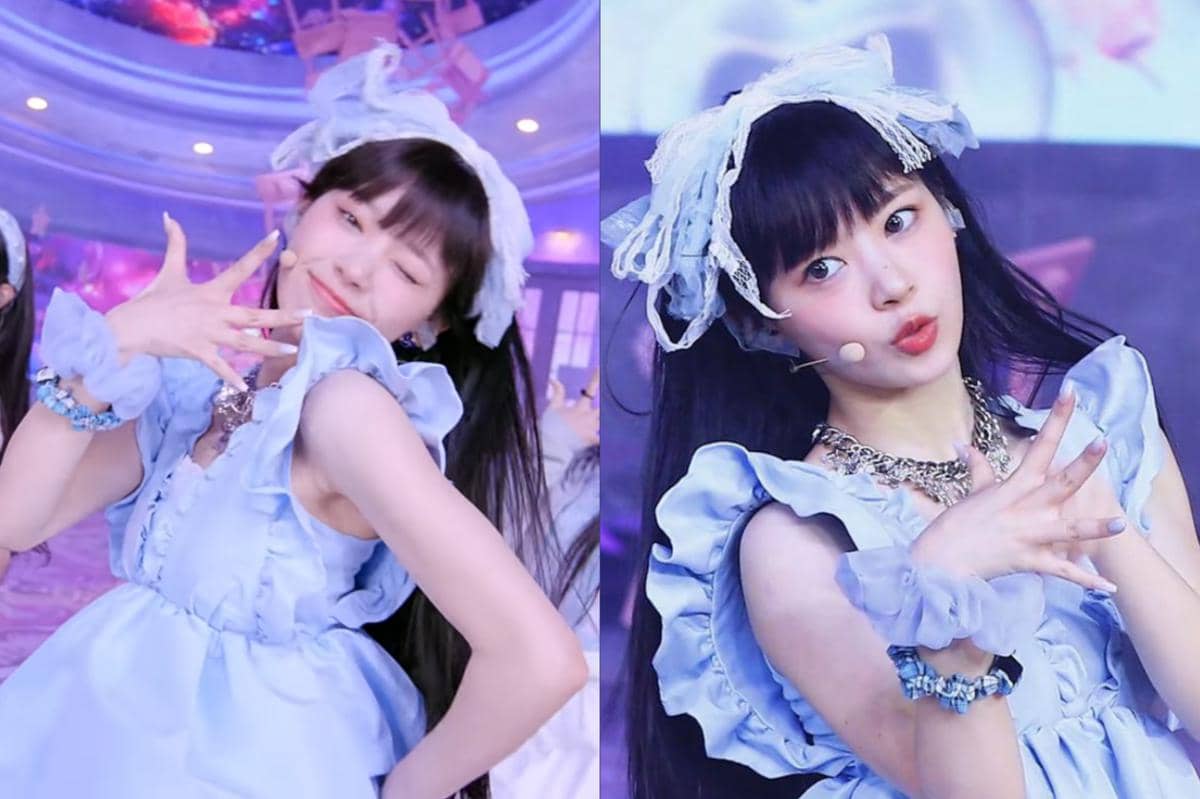 aegyo nan menggemaskan yang Moka ILLIT tunjukkan saat penampilan debutnya untuk lagu "Magnetic"