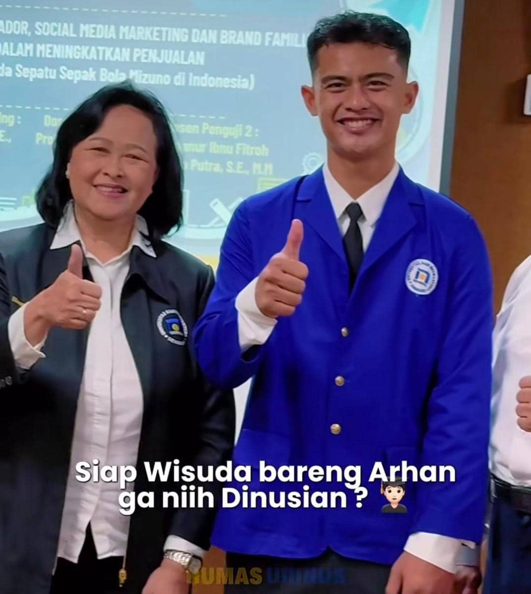 Pratama Arhan lulus sidang skripsi