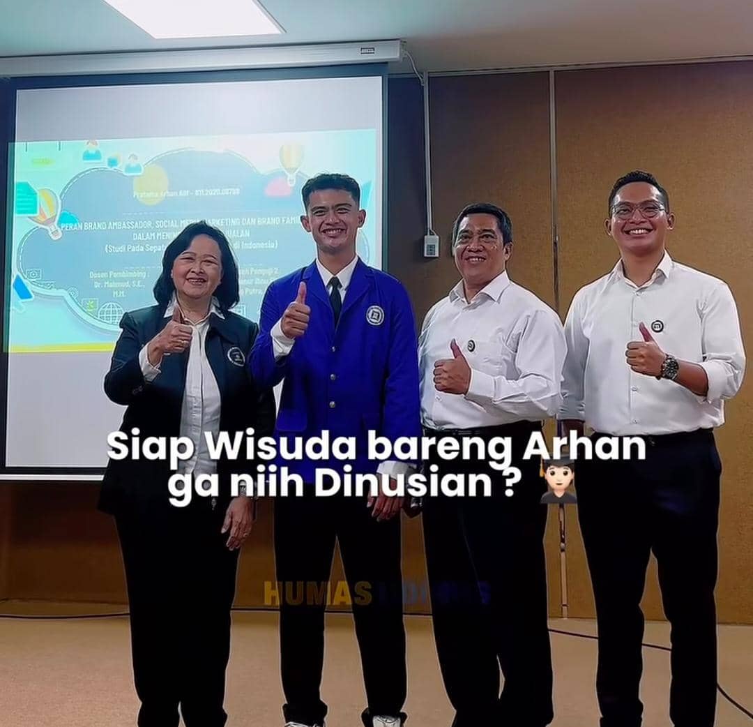 Pratama Arhan lulus sidang skripsi