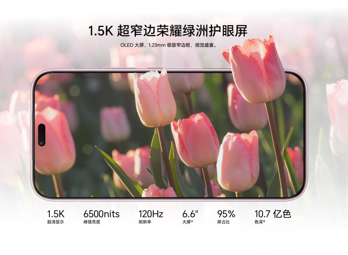 info spek layar HONOR X80i 