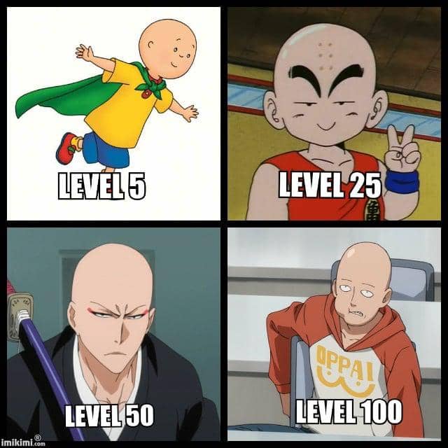 meme anime tentang kepala botak