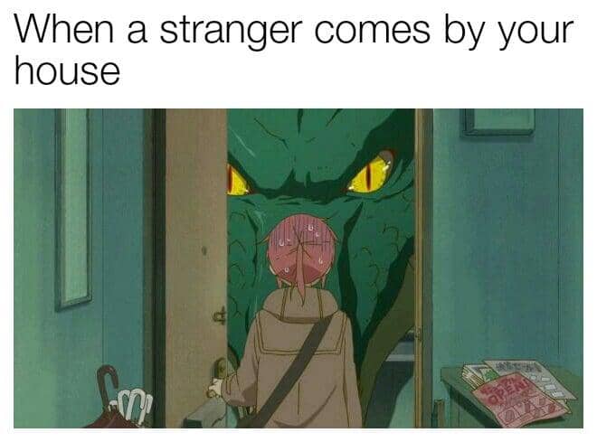 meme anime tentang orang asing