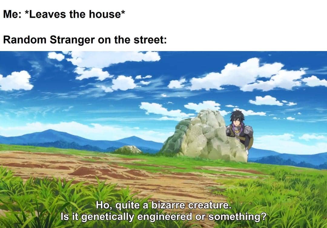 meme anime tentang orang asing