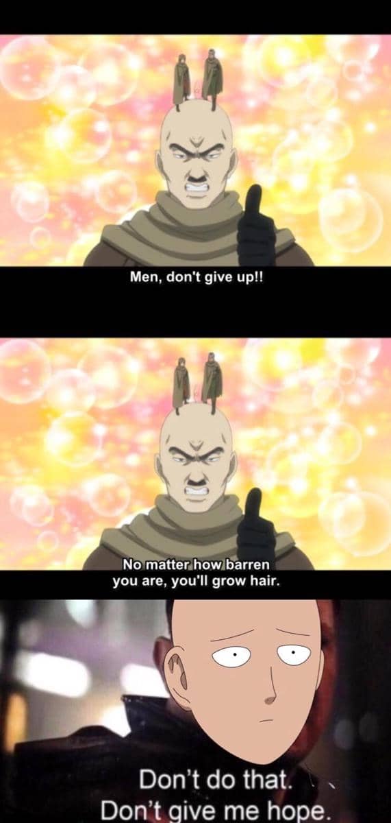meme anime tentang kepala botak