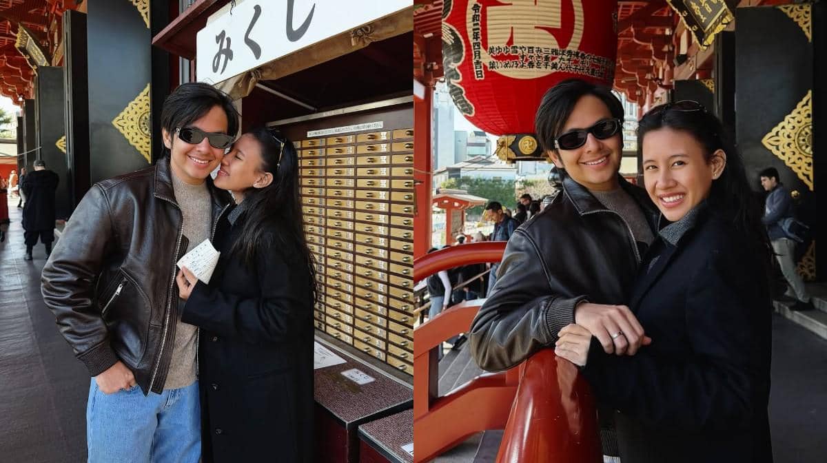 8 Potret Angga Yunanda dan Shenina Cinnamon Liburan di Jepang