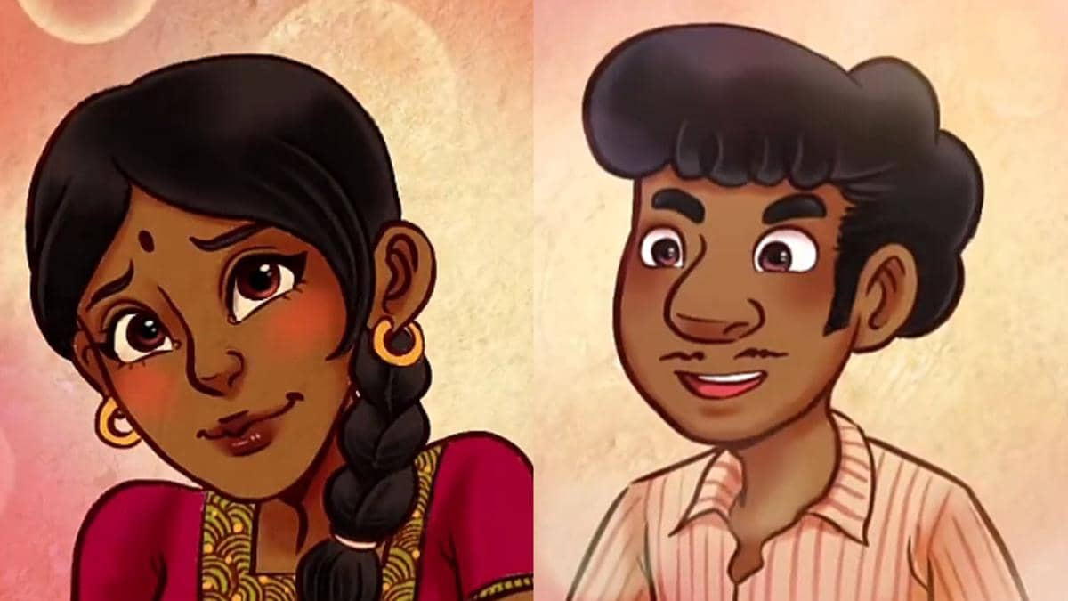 ayah dan ibu Rajoo dalam animasi Upin & Ipin