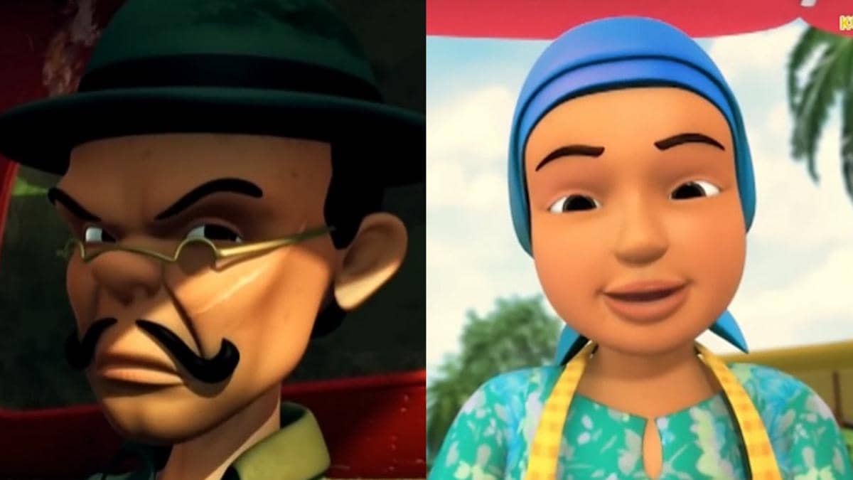 ayah dan ibu Mail dalam animasi Upin & Ipin