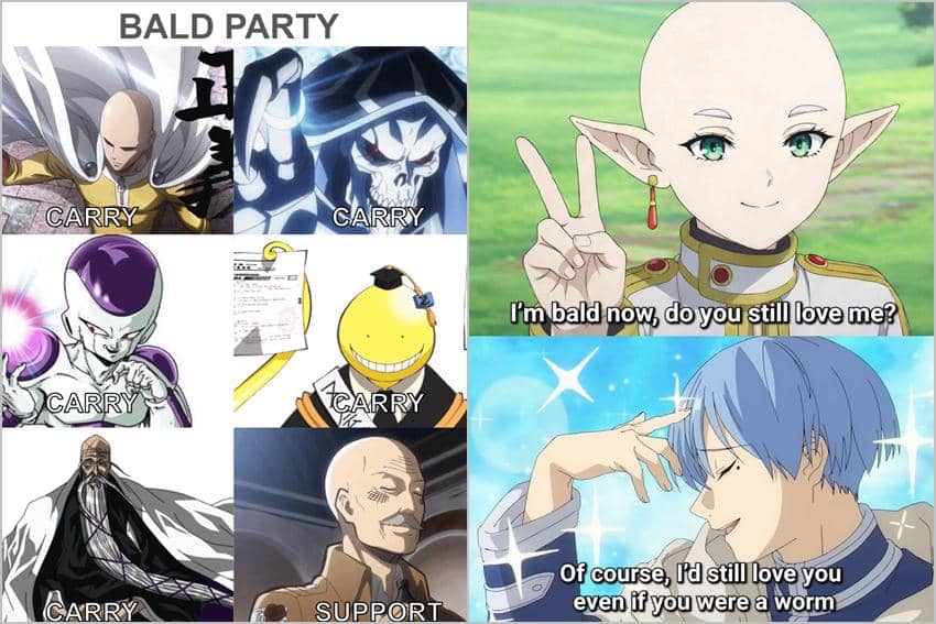 8 Meme Anime tentang Kepala Botak, Kuat-Kuat Semua?