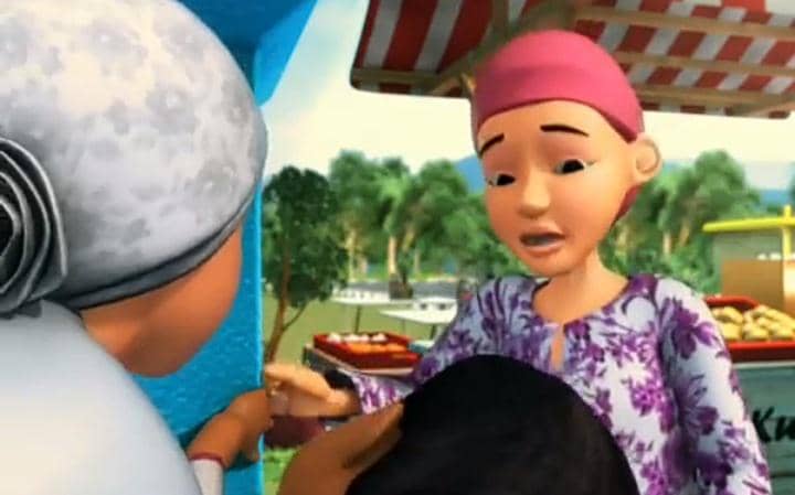 ibu Ijat dalam animasi Upin & Ipin