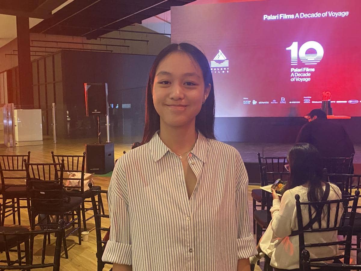 potret Hyori Mika di pengumuman slate film 2026 Palari Films, Kamis (2/4/2026) 