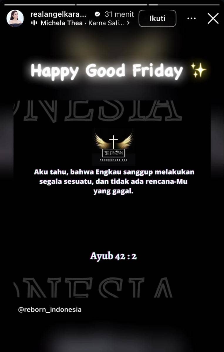 artis yang beri ucapan selamat Jumat Agung 2026