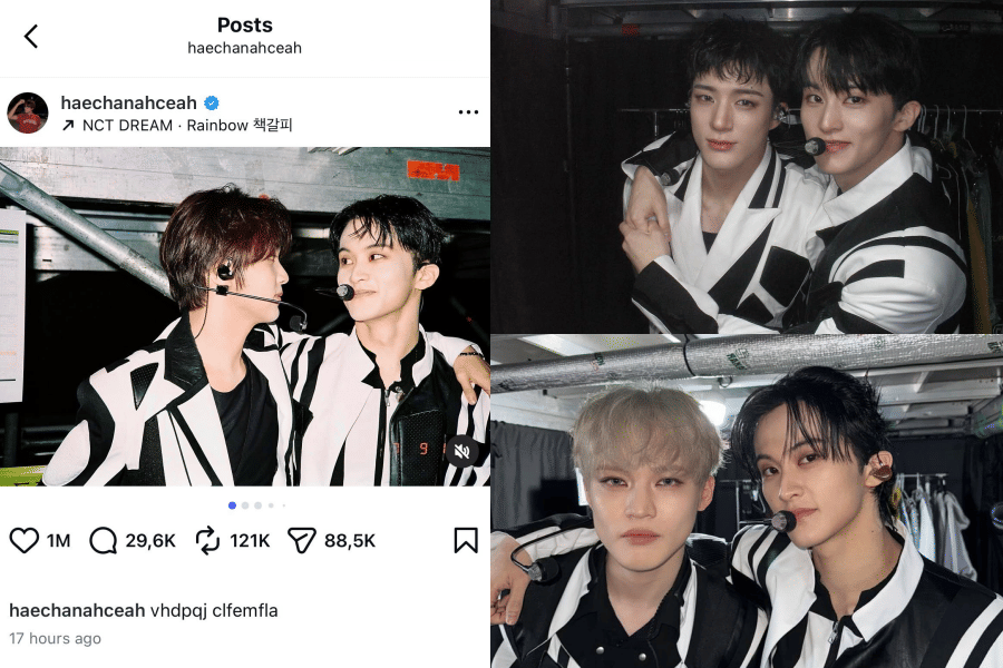 unggahan Haechan, Jeno, dan Chenle bersama Mark (instagram.com/haechanahceah | instagram.com/kh1000le | instagram.com/leejen_o_423)