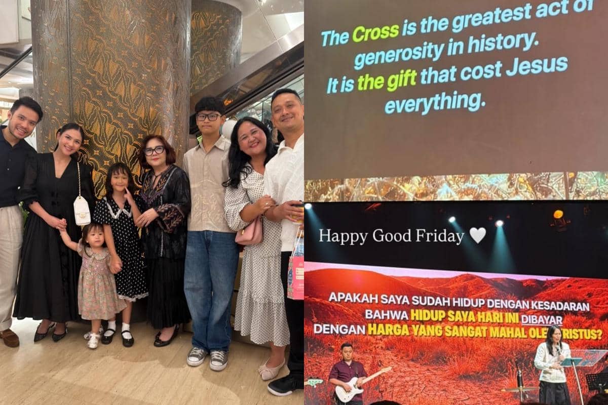 Jessica Mila ikut ibadat Jumat Agung