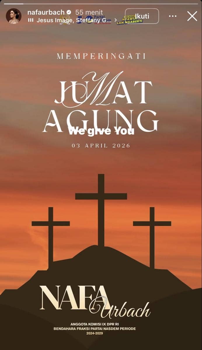 artis yang beri ucapan selamat Jumat Agung 2026