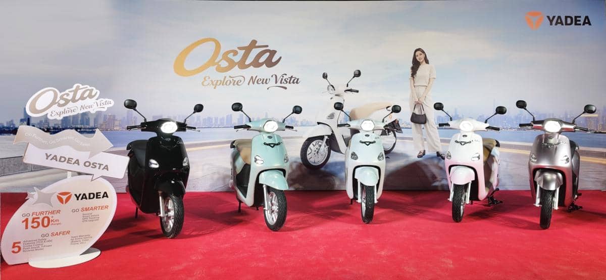 Yadea Rilis Motor Listrik Osta, Jarak Tempuh 150 km