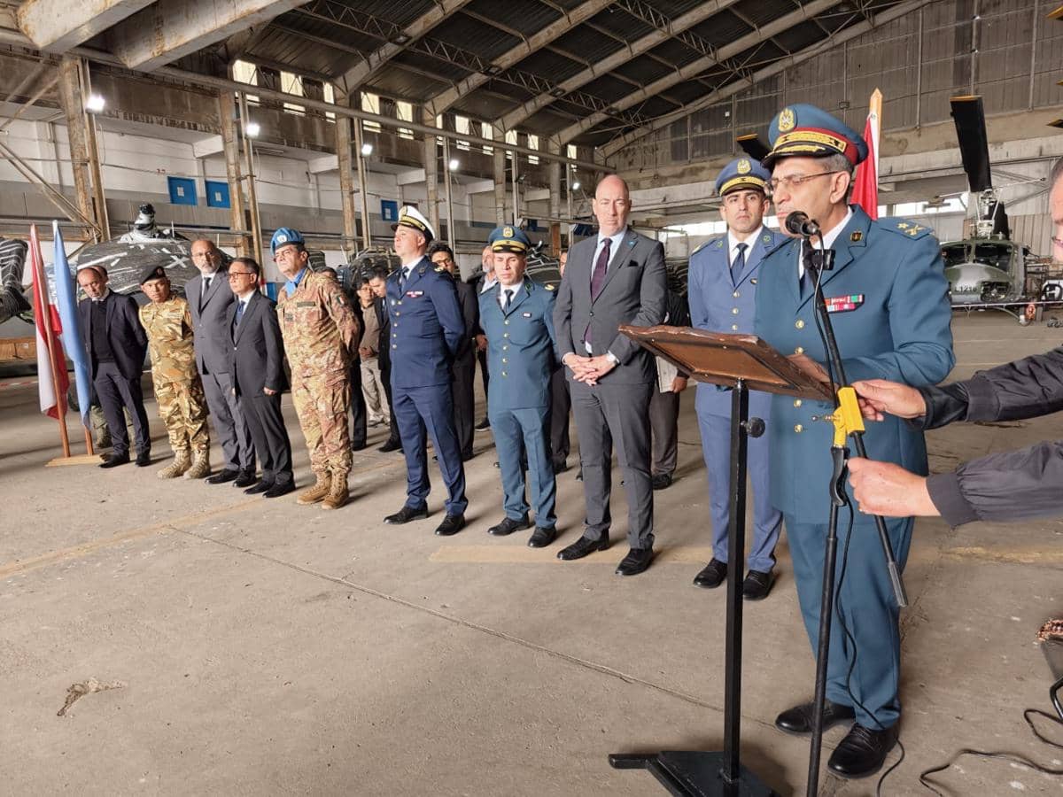Upacara penghormatan terakhir 3 TNI yang gugur di misi UNIFIL. (Dok. Peacekeepers Indonesia di UNIFIL)