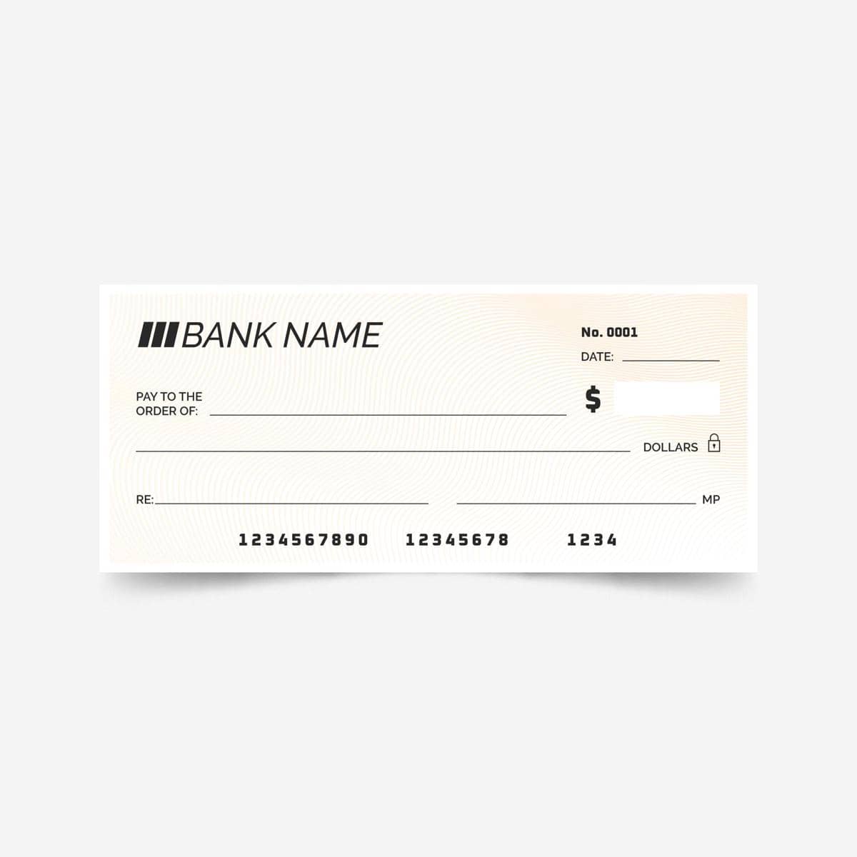 ilustrasi kertas cek bank