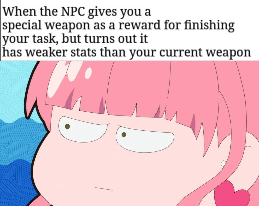 meme anime tentang senjata