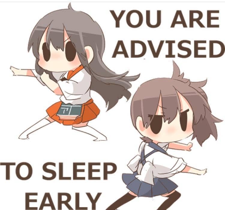 meme anime tentang tidur cepat