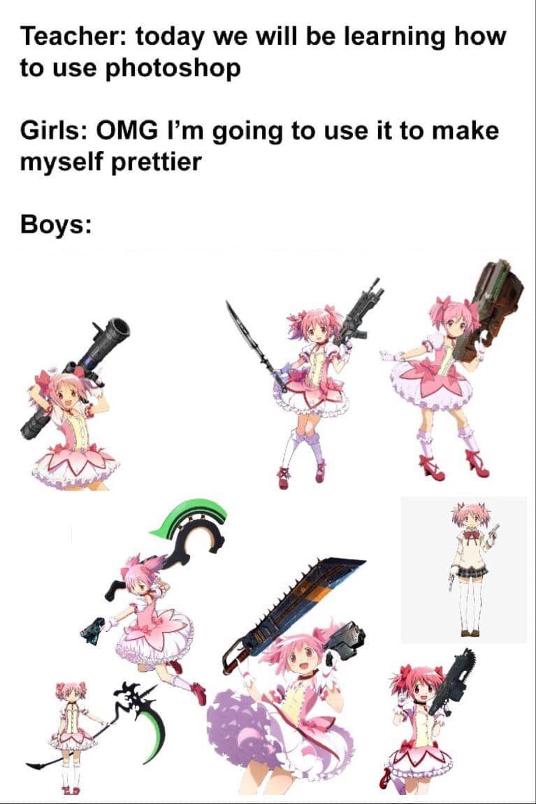 meme anime tentang senjata