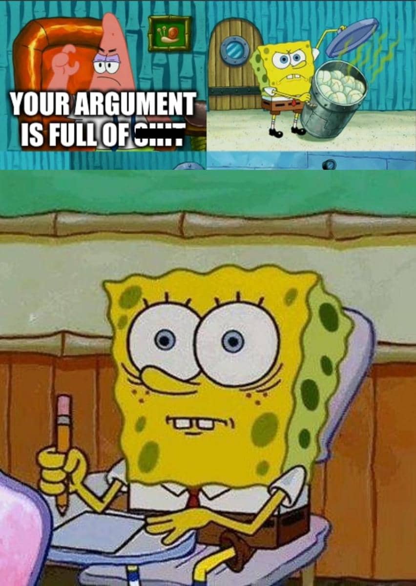 meme kartun tentang adu argumen