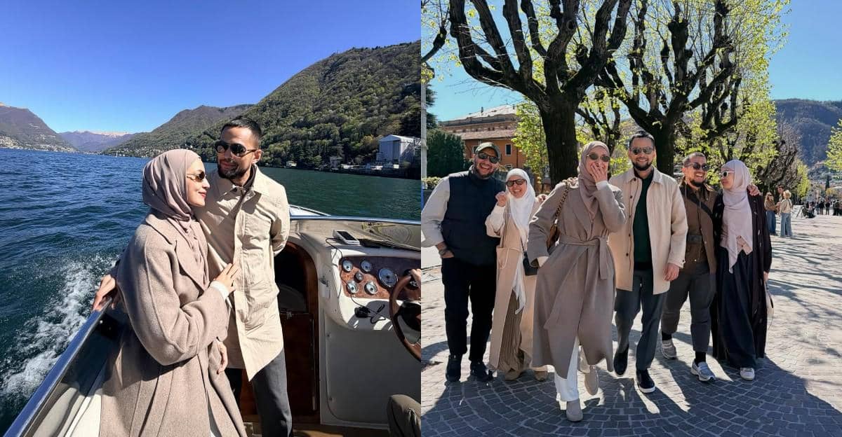 7 Potret Shireen Sungkar dan Keluarga Jalan-Jalan di Como, Italia