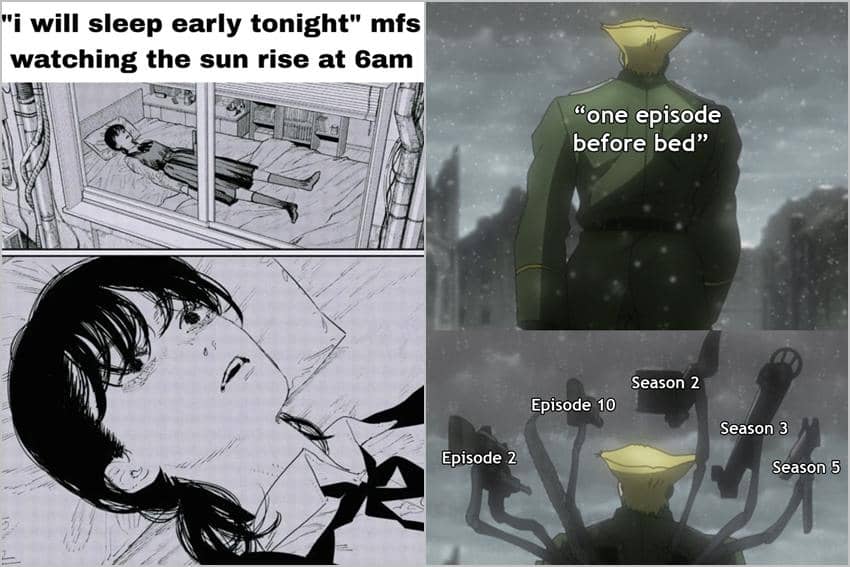 8 Meme Anime tentang Tidur Cepat, Cuma Mitos?