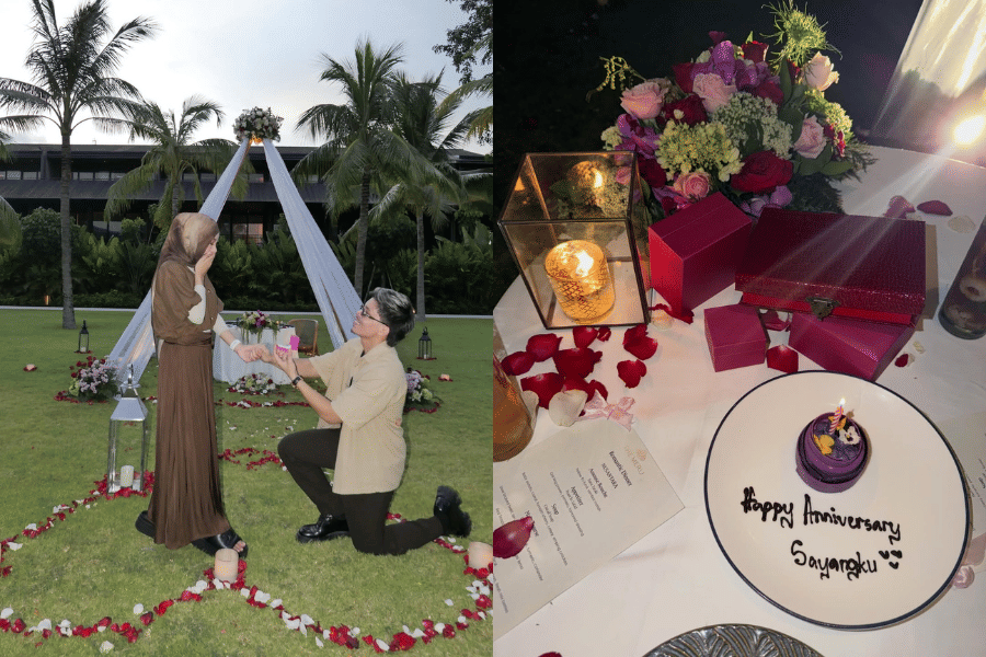 7 Dekorasi dan Hadiah Anniversary Pernikahan Atta-Aurel, Dapat Emas!