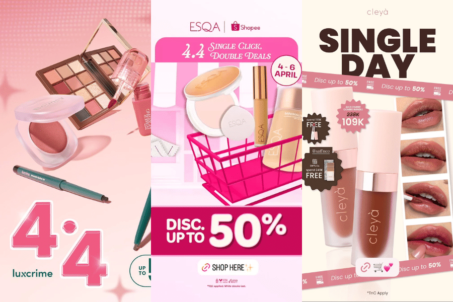 7 Diskon Makeup Spesial Double Date 4.4, Make Over Buy 1 Get 1