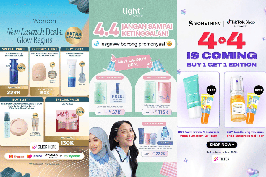 7 Diskon Skincare Double Date 4.4, Tetap Glowing Tanpa Bikin Boncos