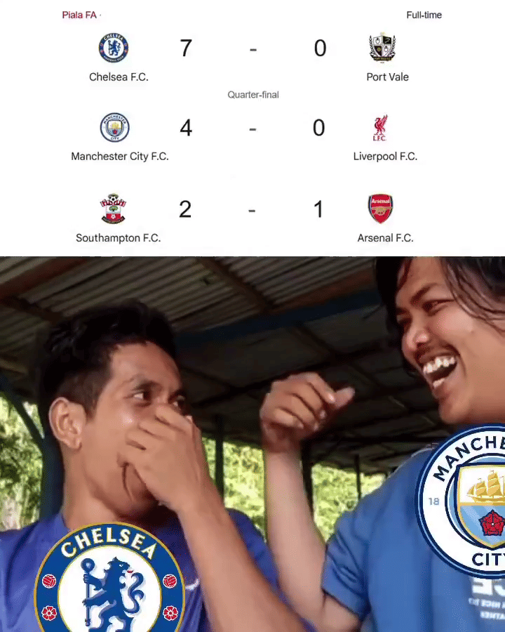 meme Arsenal kalah melawan Southampton