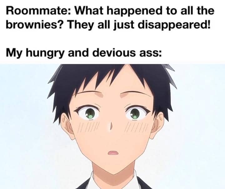 meme anime tentang teman sekamar