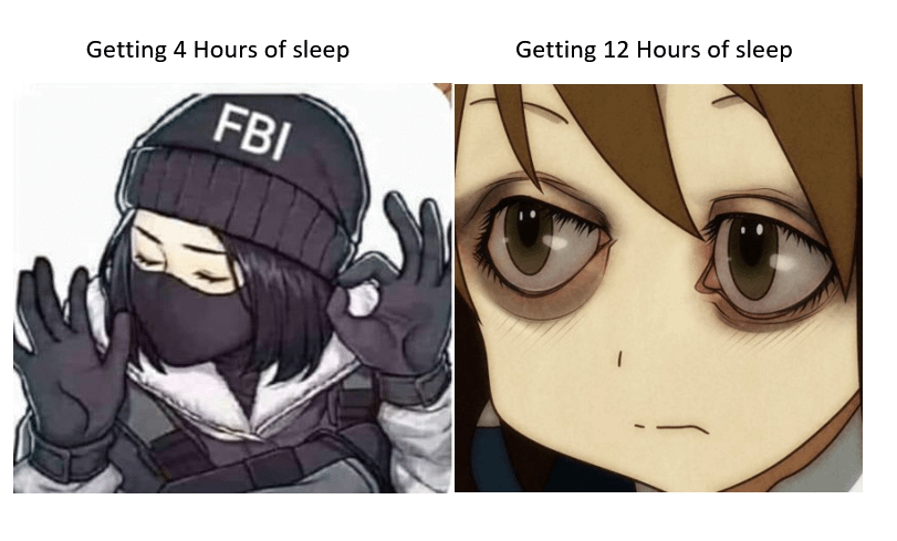 meme anime tentang kelamaan tidur