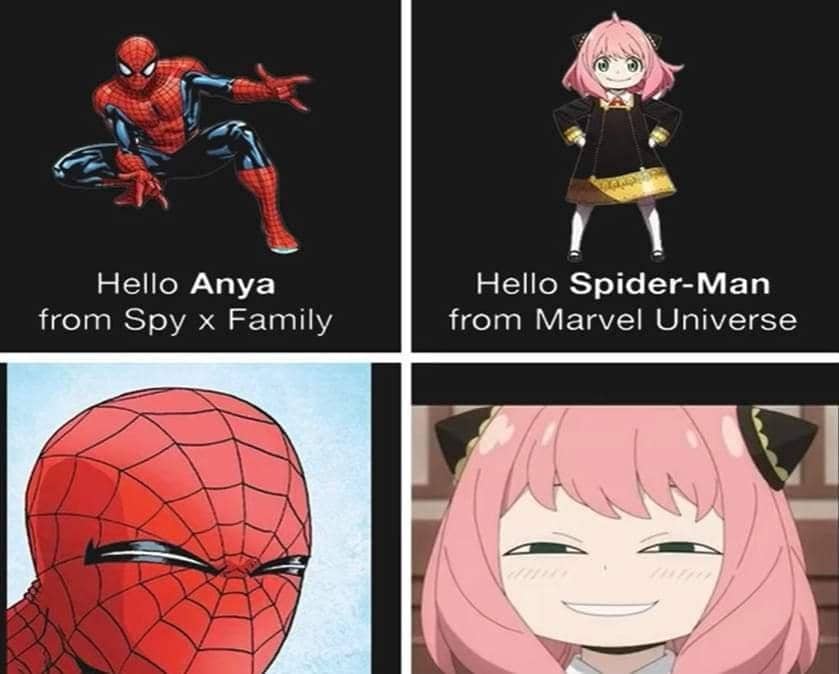 meme senyum ngeselin Anya