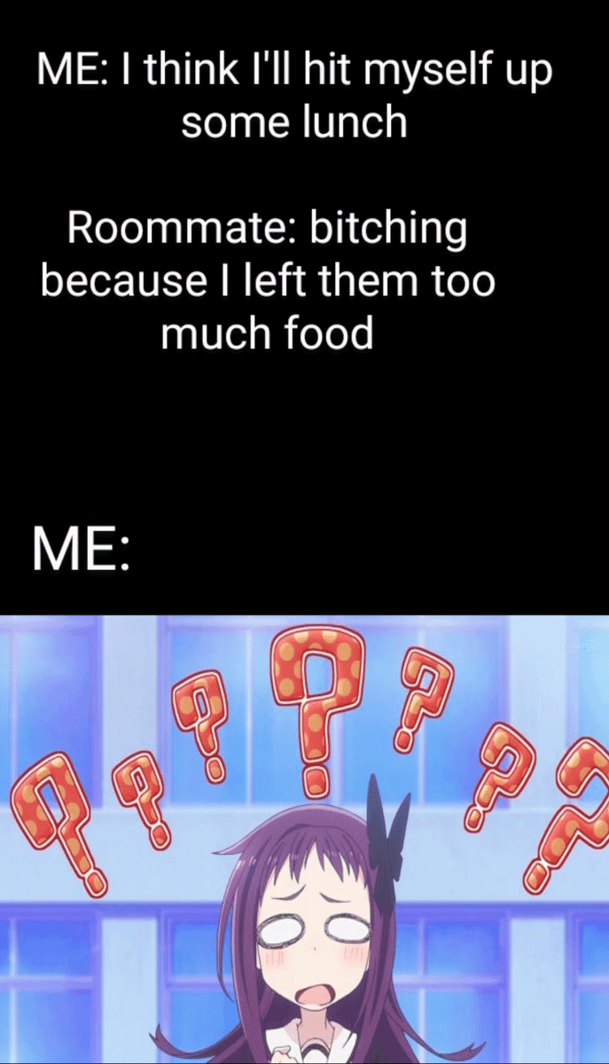 meme anime tentang teman sekamar