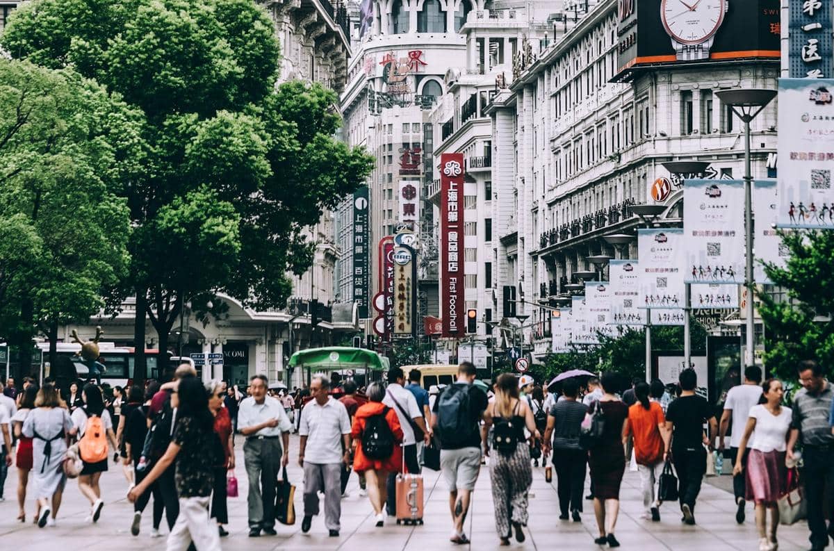 ilustrasi jalanan di Shanghai