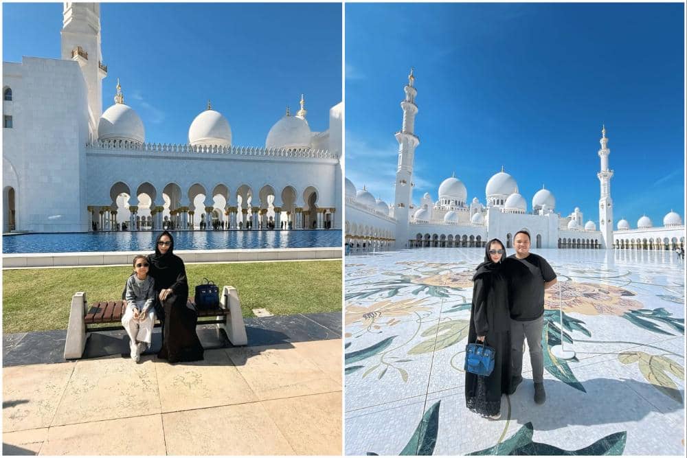 10 Potret Momo Eks Geisha ke Sheikh Zayed Grand Mosque di Abu Dhabi