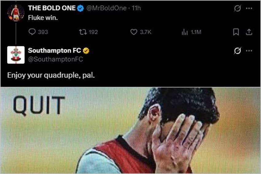 8 Meme Arsenal Kalah Lawan Southampton, Gagal Treble