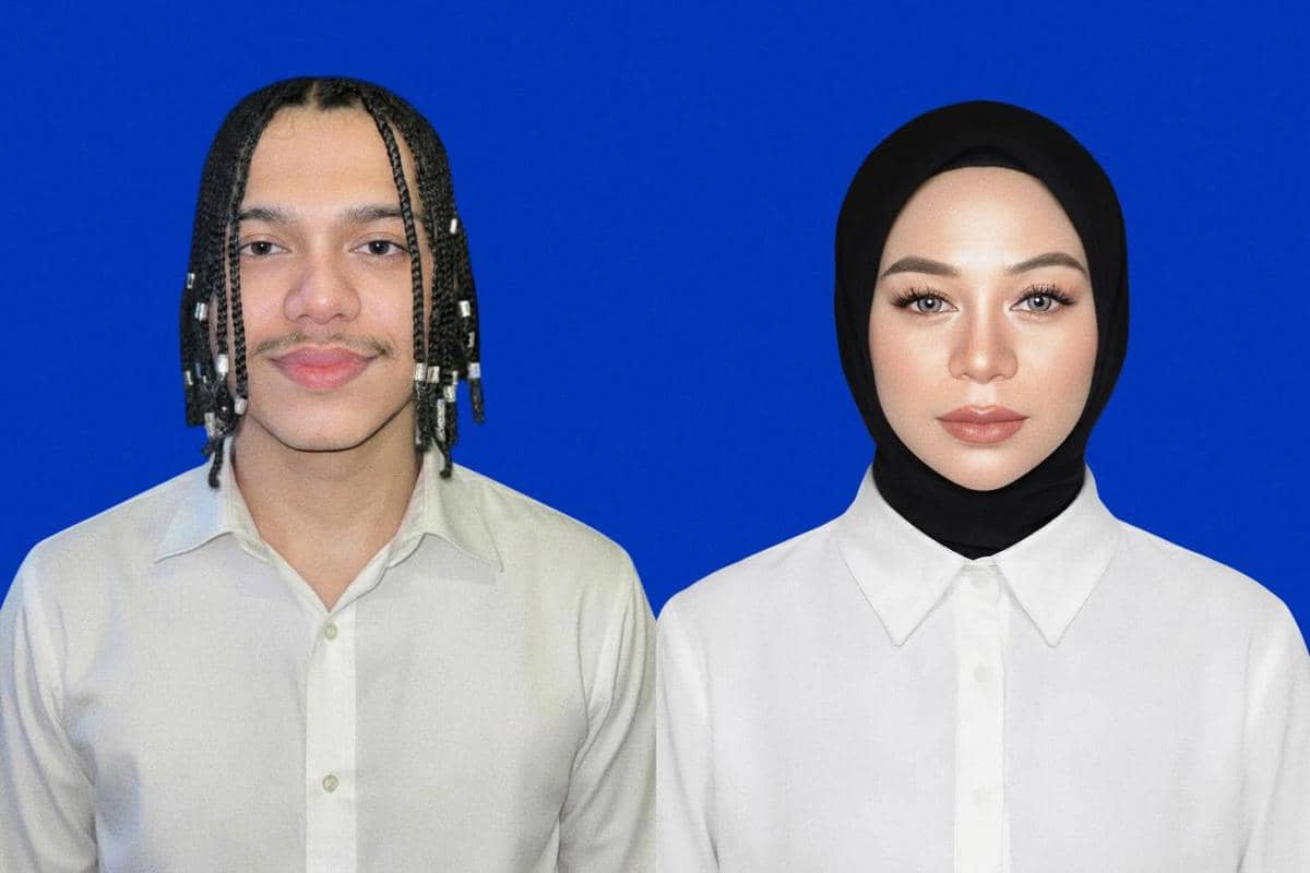 potret pas foto Cimoy Nuraini dan Zidan Rap untuk buku nikah