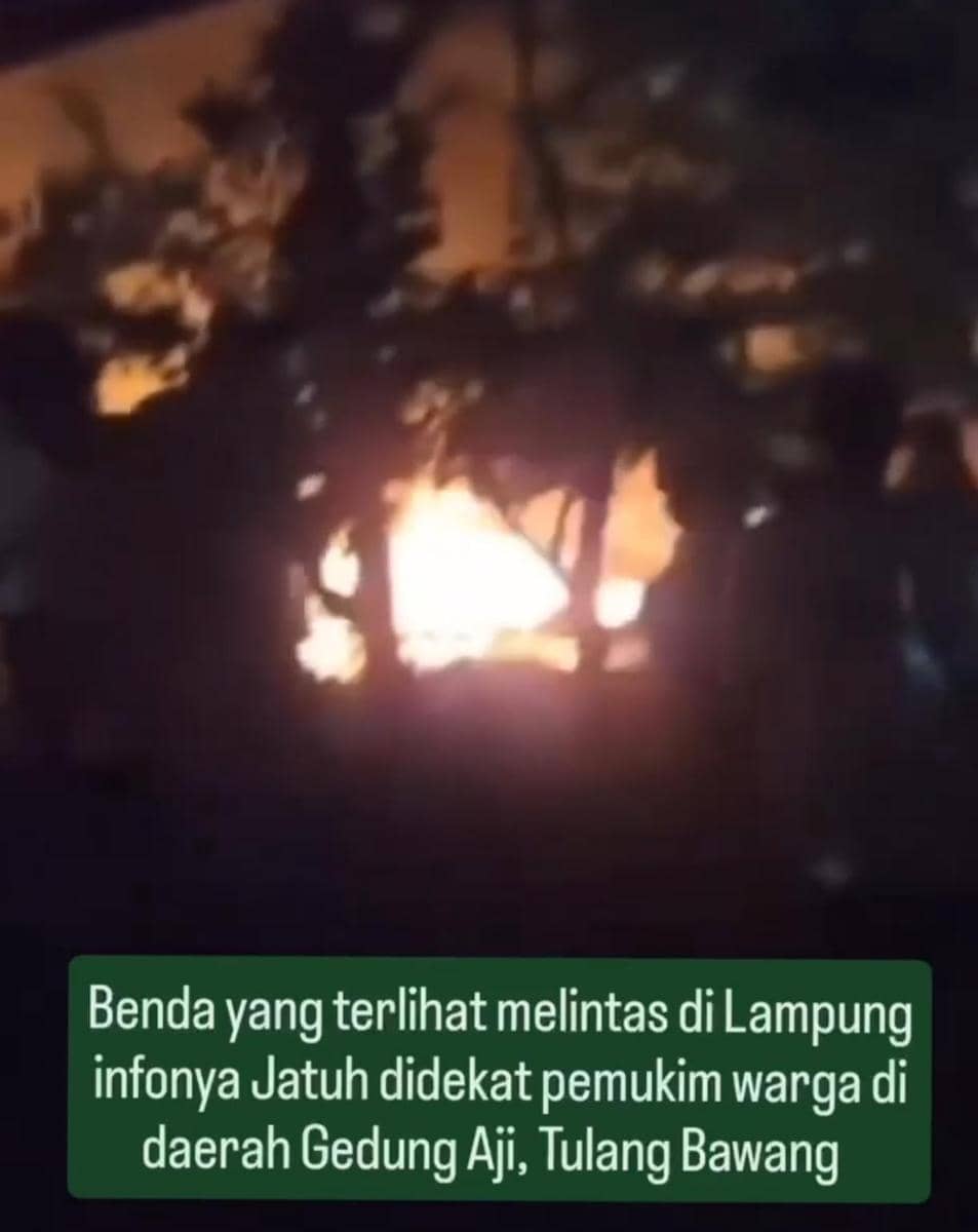 Beredar Video Benda Langit Jatuh di Lampung, Polda: Hoaks