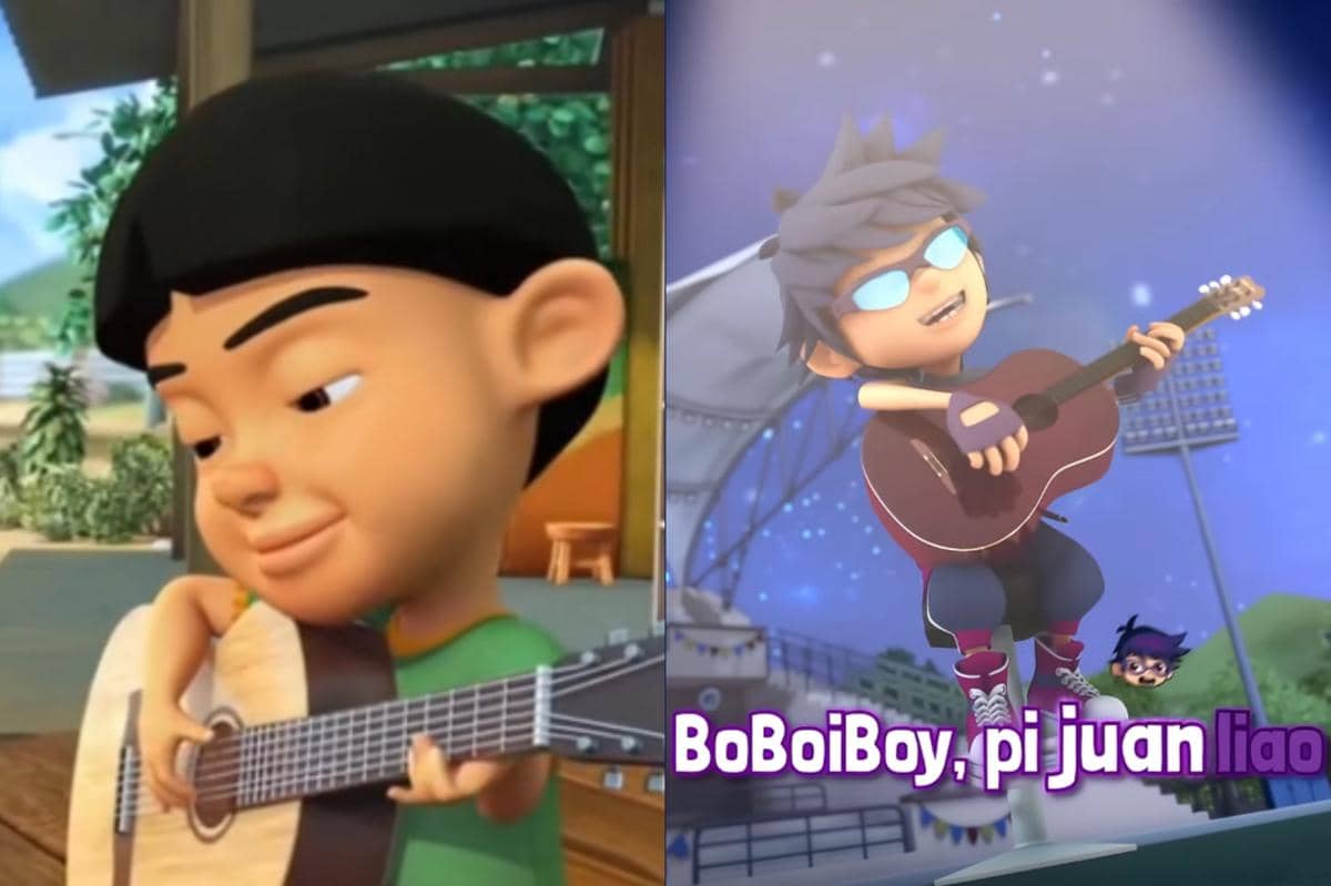 Mail dan Fang terbukti mahir bermain gitar